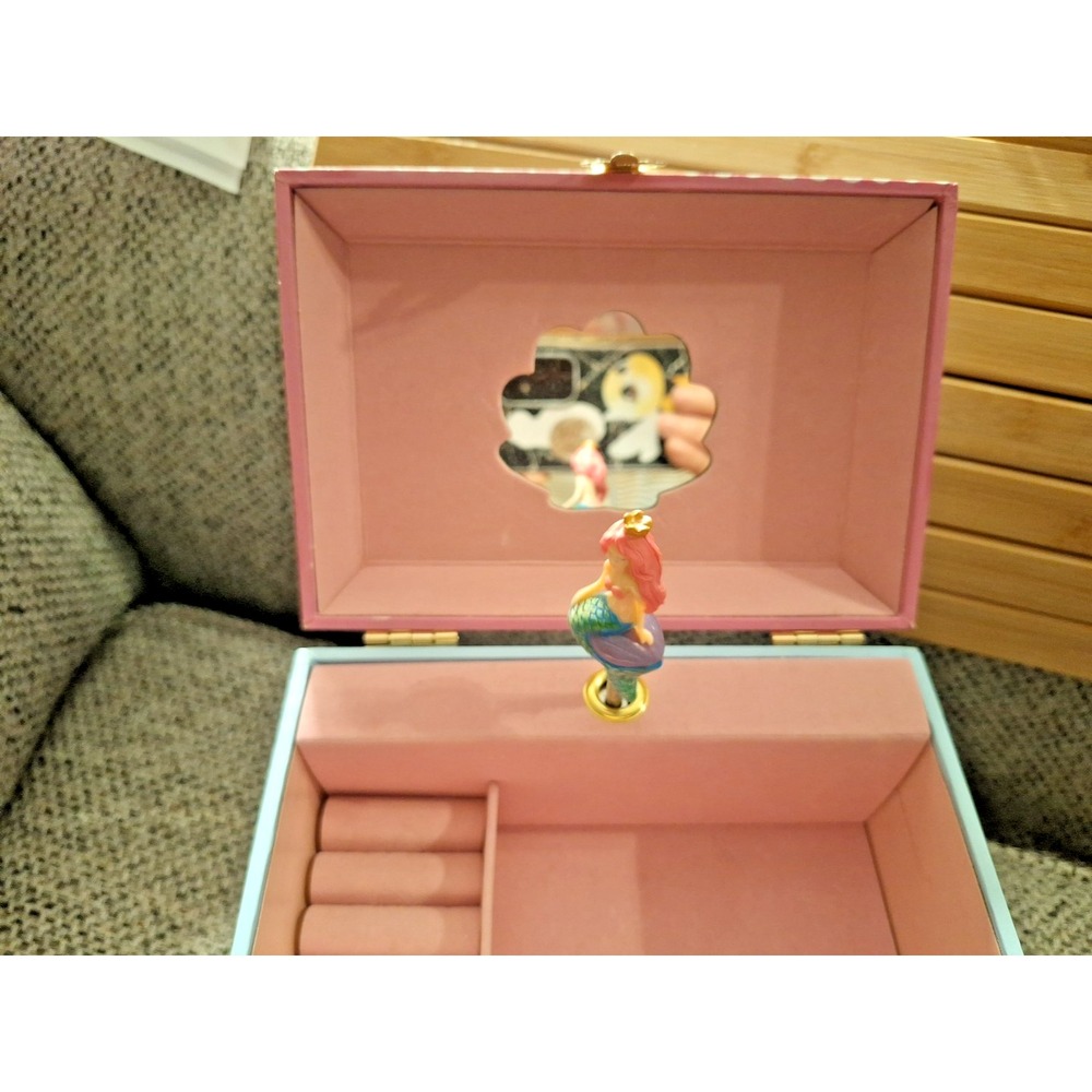 Little Girls Musical Jewelry Box 3 Drawers, Mermaid Design Gifts for Girls - Picture 13 of 14